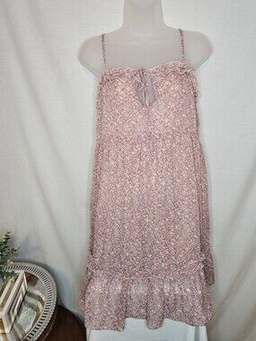 Dress Forum Dina Floral Ruffle Keyhole Mini Dress S